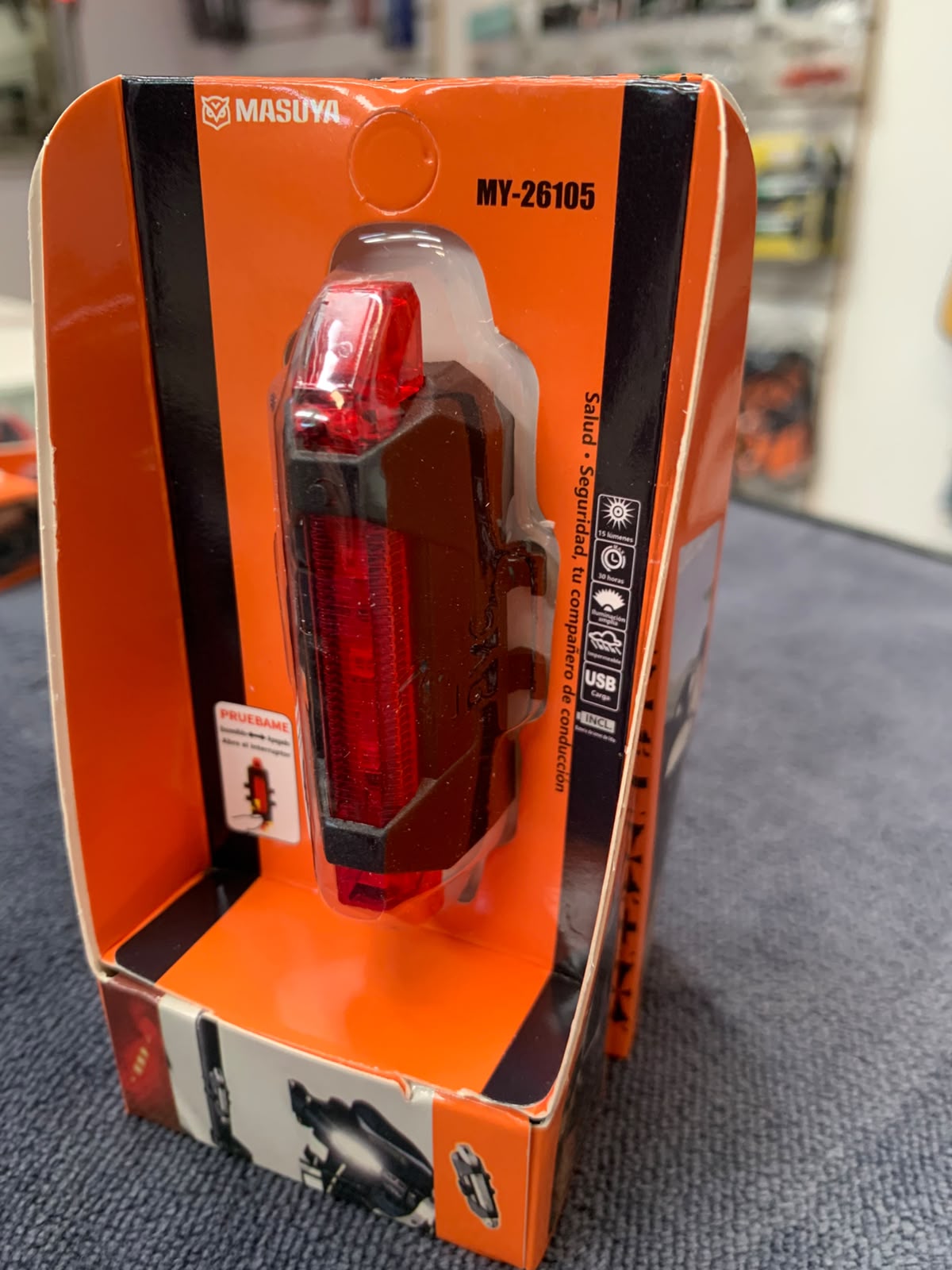 1f9acdbf-aa0e-446b-beac-7b8f198dae26 LED BICI USB RECARGABLE ROJO - Imagen 1
