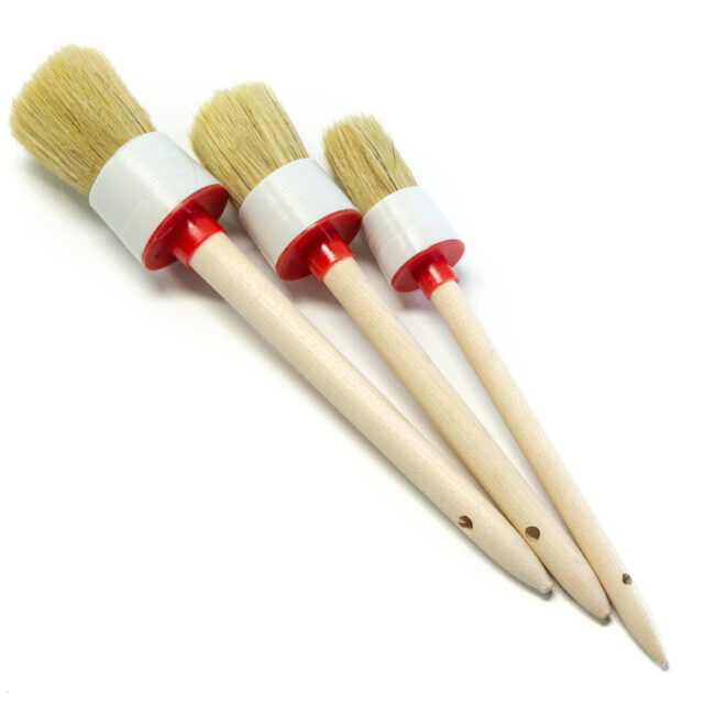 KIT PINCELES X3 MANGO DE MADERA