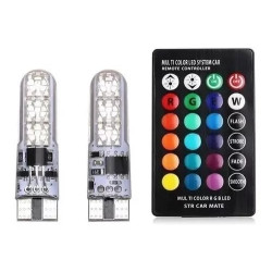 Kit 2 T10 GEL + CONTROL RGB