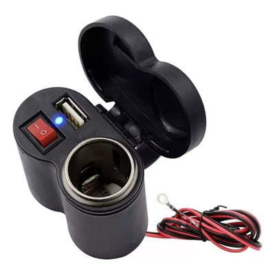 CARGADOR_TOMA HEMBRA DOBLE ENCENDEDOR + USB 12V