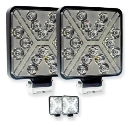 FARO 16 LED CUADRADO LED OJO DE ÁNGEL EN X
