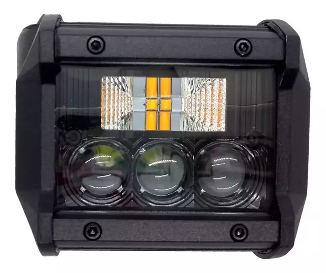 FARO COMBINADO 25W 9,5CM BLANCO CON ÁMBAR FARO COMBINADO 25W 9,5CM BLANCO CON ÁMBAR