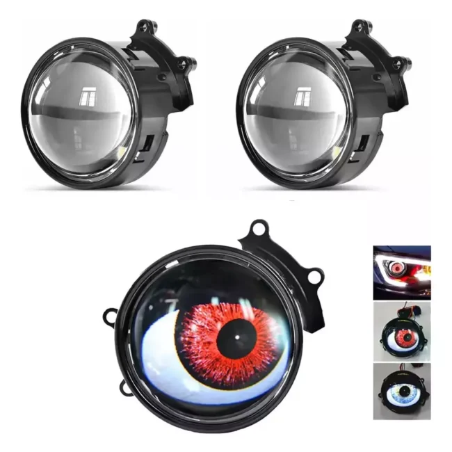 FARO OJOS HUMANOS, PROGRAMABLE REDONDO CON LUPA