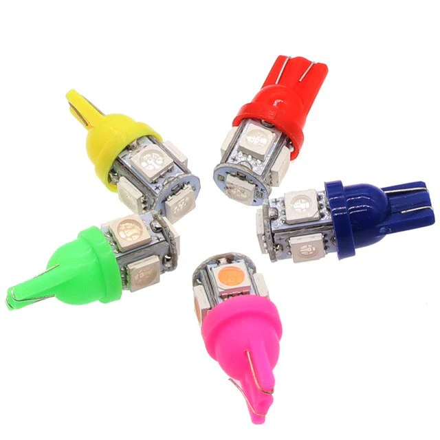 T10 5 LED SMD COLORES