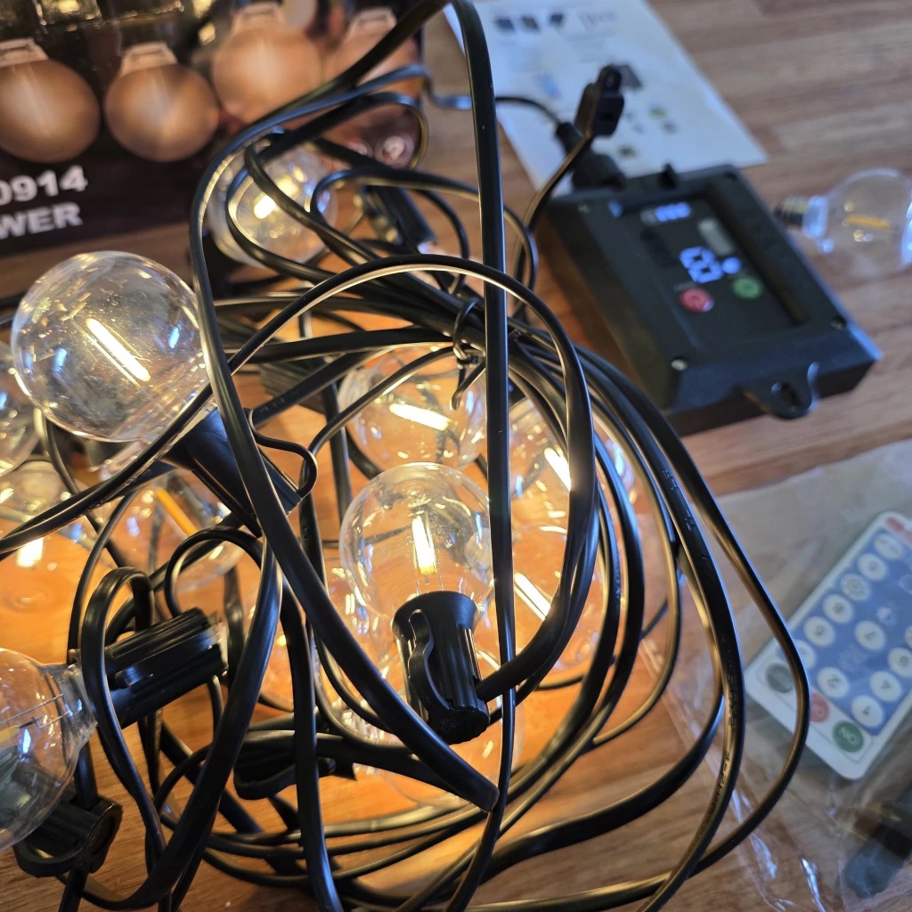 9 METROS 14 LAMP GUIRNALDA BLANCO CÁLIDO SOLAR 9 METROS 14 LAMPARAS - Imagen 1