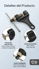 ACORTA CADENA MOTO 420-530 ACERO - Imagen 2